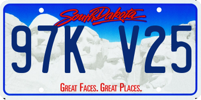 SD license plate 97KV25