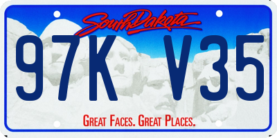 SD license plate 97KV35