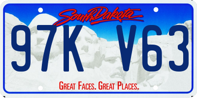 SD license plate 97KV63