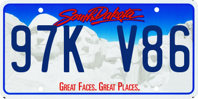 SD license plate 97KV86