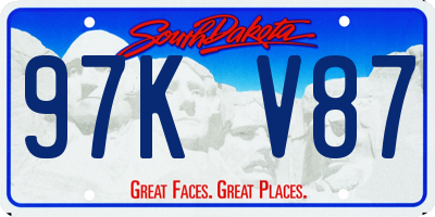 SD license plate 97KV87