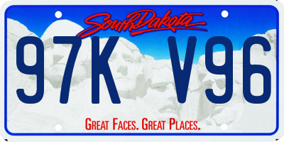 SD license plate 97KV96