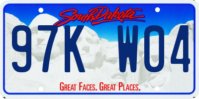 SD license plate 97KW04