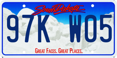 SD license plate 97KW05