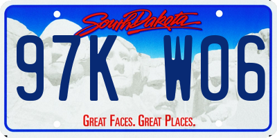 SD license plate 97KW06