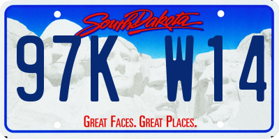 SD license plate 97KW14