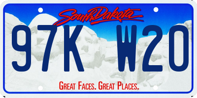 SD license plate 97KW20