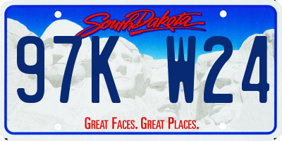 SD license plate 97KW24