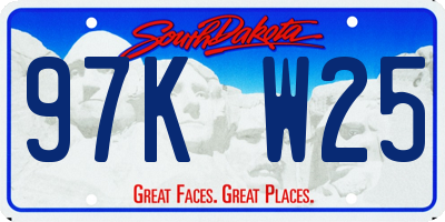 SD license plate 97KW25