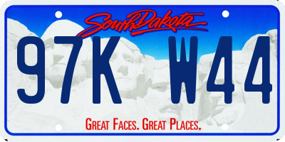 SD license plate 97KW44