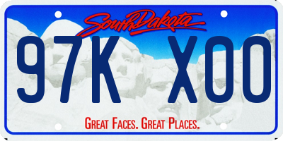 SD license plate 97KX00