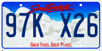 SD license plate 97KX26