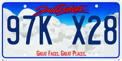 SD license plate 97KX28