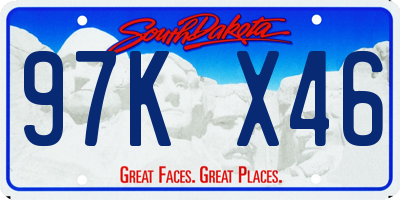 SD license plate 97KX46