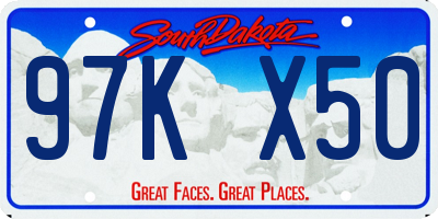 SD license plate 97KX50