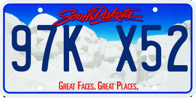 SD license plate 97KX52