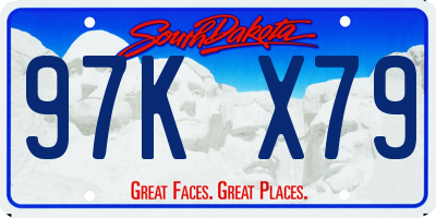 SD license plate 97KX79