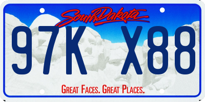 SD license plate 97KX88