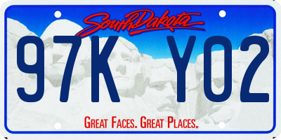 SD license plate 97KY02