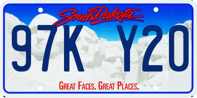 SD license plate 97KY20