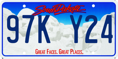 SD license plate 97KY24