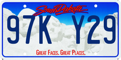 SD license plate 97KY29