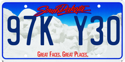 SD license plate 97KY30
