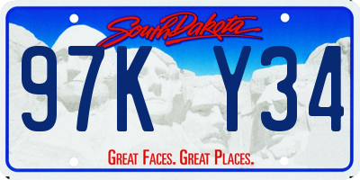SD license plate 97KY34