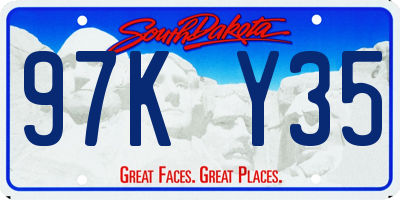 SD license plate 97KY35