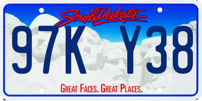 SD license plate 97KY38