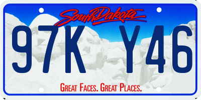 SD license plate 97KY46
