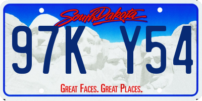 SD license plate 97KY54