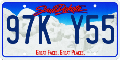 SD license plate 97KY55