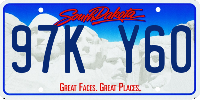 SD license plate 97KY60