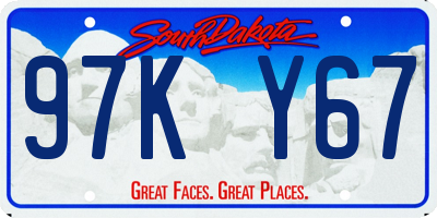 SD license plate 97KY67