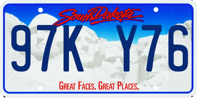 SD license plate 97KY76