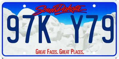 SD license plate 97KY79