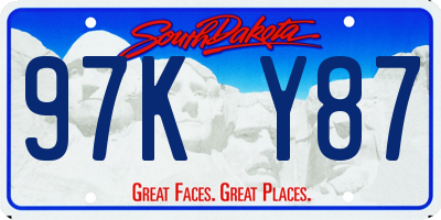 SD license plate 97KY87