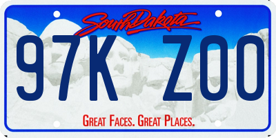 SD license plate 97KZ00