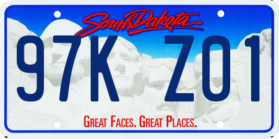 SD license plate 97KZ01