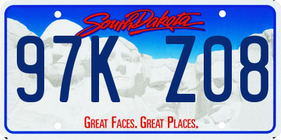 SD license plate 97KZ08
