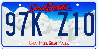SD license plate 97KZ10