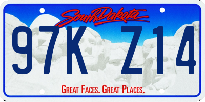 SD license plate 97KZ14