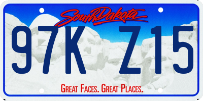 SD license plate 97KZ15