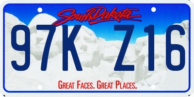 SD license plate 97KZ16
