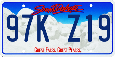 SD license plate 97KZ19