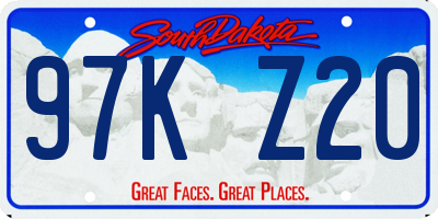 SD license plate 97KZ20