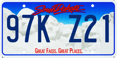 SD license plate 97KZ21