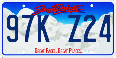 SD license plate 97KZ24