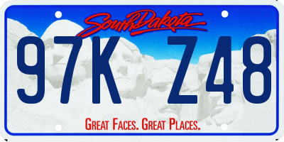 SD license plate 97KZ48